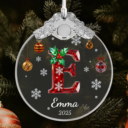 Celebrate Festive Season With Holly-Decorated Letter And Snowflakes