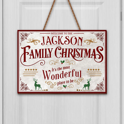 Welcome To The Family Christmas, It's The Most Wonderful Place To Be