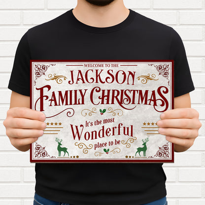 Welcome To The Family Christmas, It's The Most Wonderful Place To Be