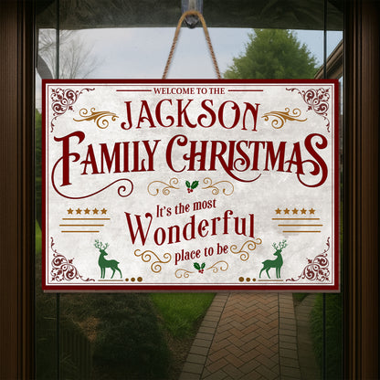 Welcome To The Family Christmas, It's The Most Wonderful Place To Be