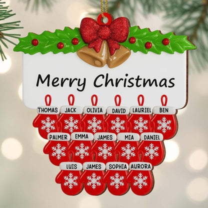 Merry Christmas Holly Leaves And Bow Design