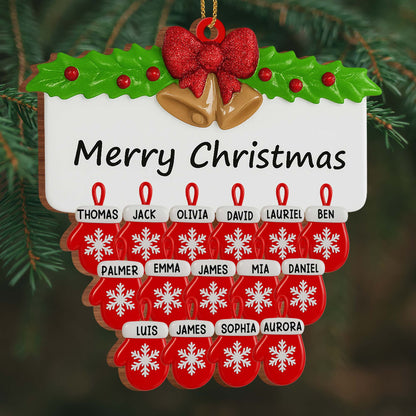 Merry Christmas Holly Leaves And Bow Design