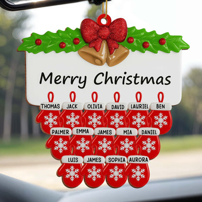 Merry Christmas Holly Leaves And Bow Design