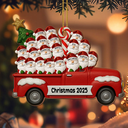 Celebrate Christmas With a Festive Red Truck and Santa Characters