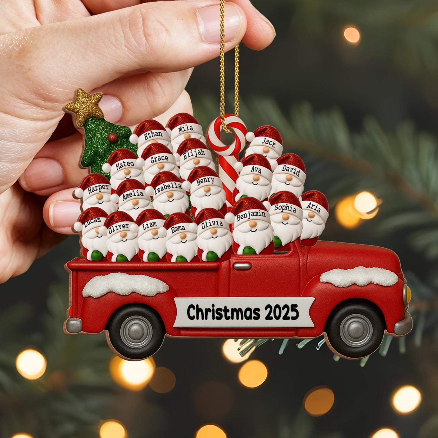 Celebrate Christmas With a Festive Red Truck and Santa Characters