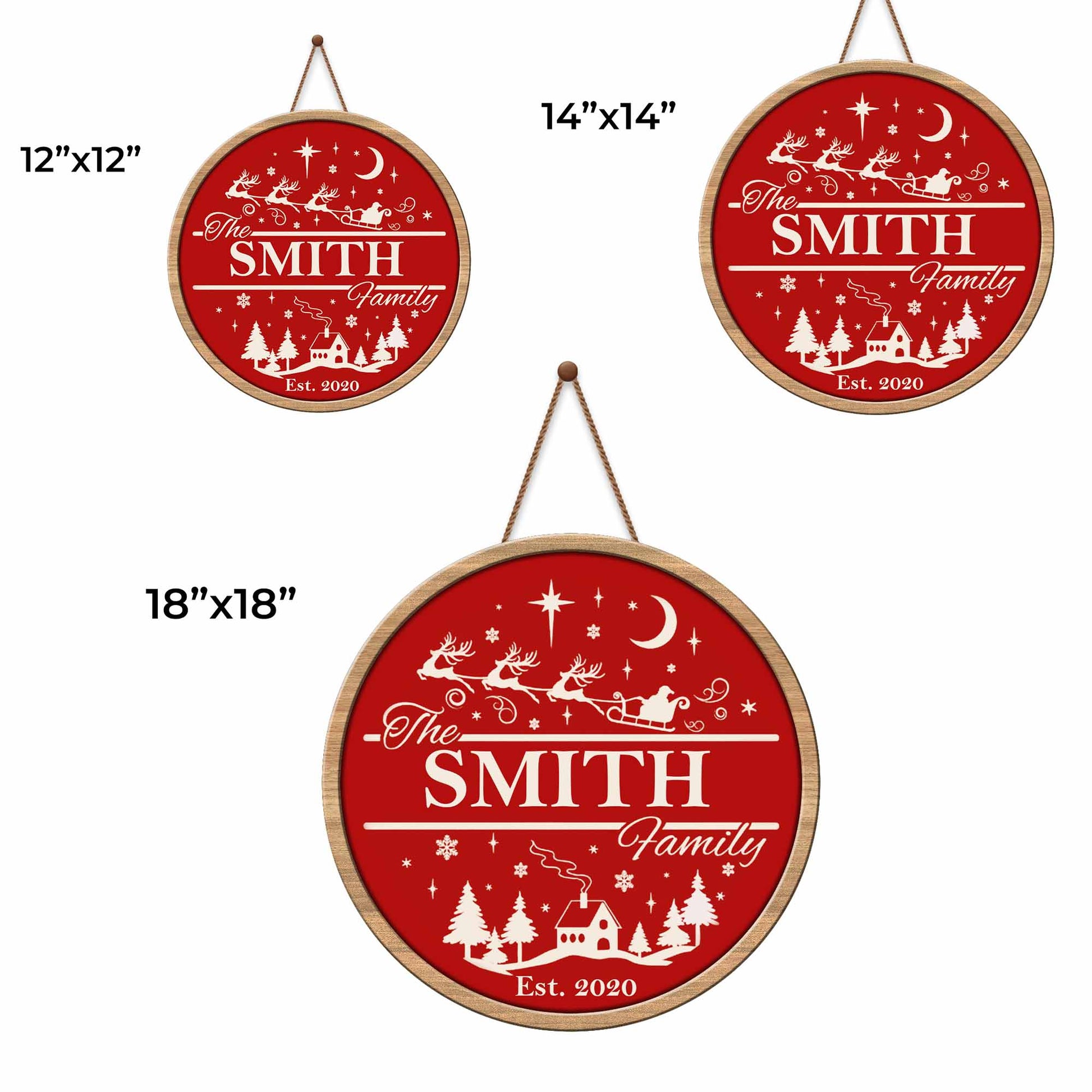 Celebrate Family Love With Santa's Sleigh and Reindeer Design