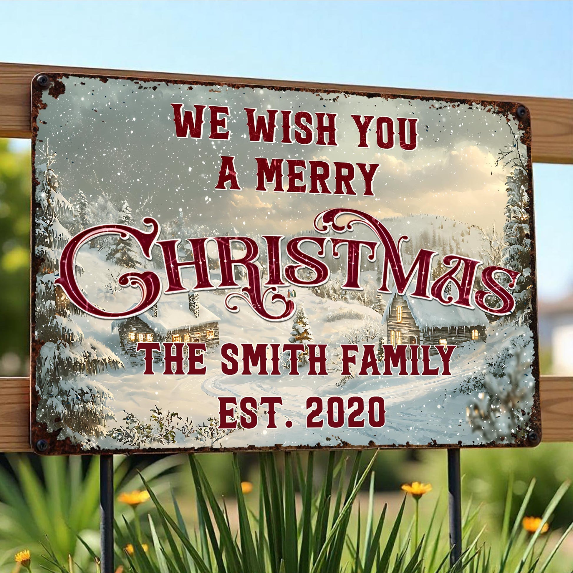 We Wish You A Merry Christmas Winter Scene