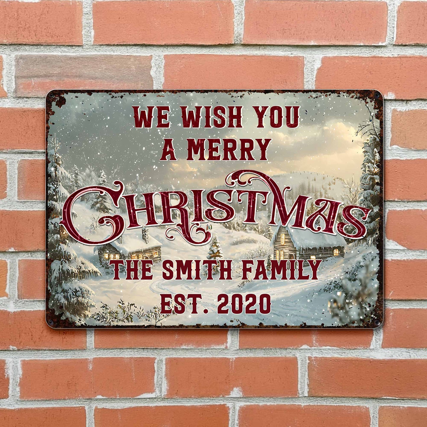 We Wish You A Merry Christmas Winter Scene