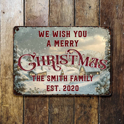 We Wish You A Merry Christmas Winter Scene