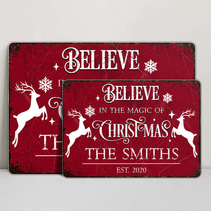 Believe In The Magic Of Christmas With Reindeer And Snowflakes