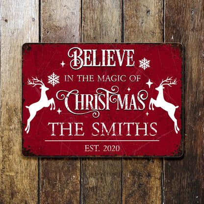 Believe In The Magic Of Christmas With Reindeer And Snowflakes