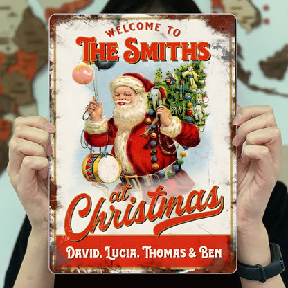 Welcome To The Smiths At Christmas With Santa Claus