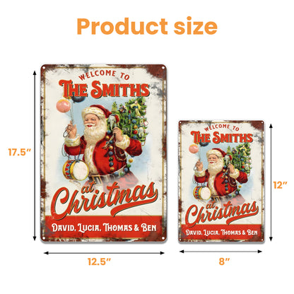 Welcome To The Smiths At Christmas With Santa Claus