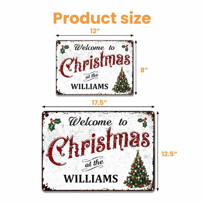 Welcome To Christmas, Festive Family Sign