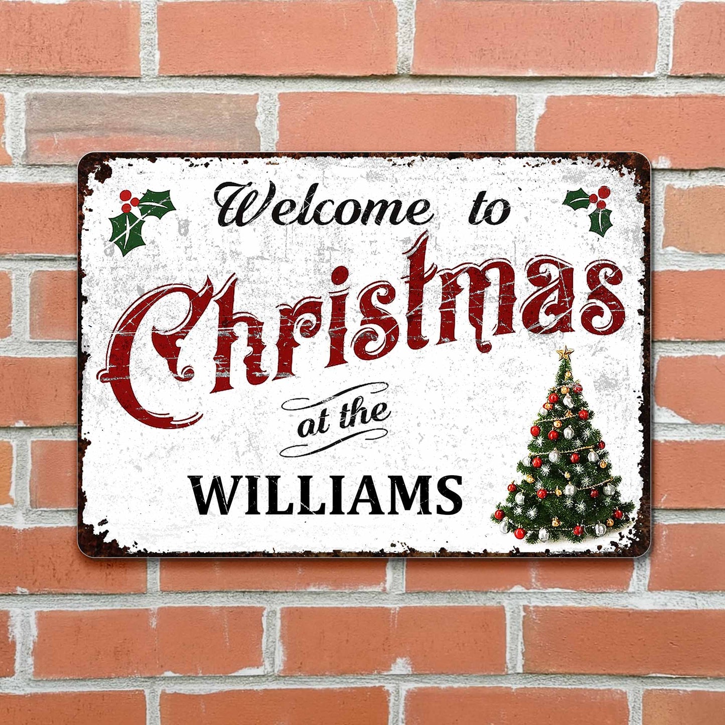 Welcome To Christmas, Festive Family Sign