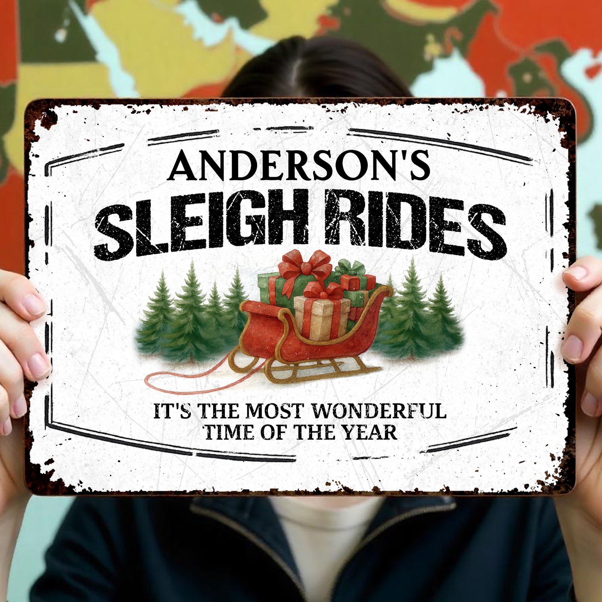 It's The Most Wonderful Time Of The Year Sleigh and Christmas Trees