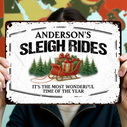 It's The Most Wonderful Time Of The Year Sleigh and Christmas Trees