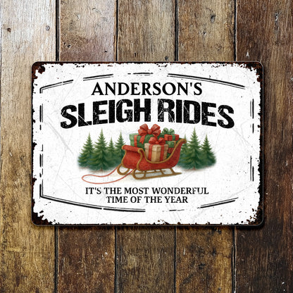 It's The Most Wonderful Time Of The Year Sleigh and Christmas Trees