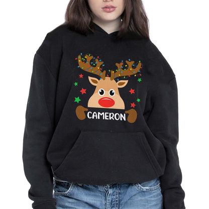 Personalize Your Festive Reindeer T-Shirt With Name