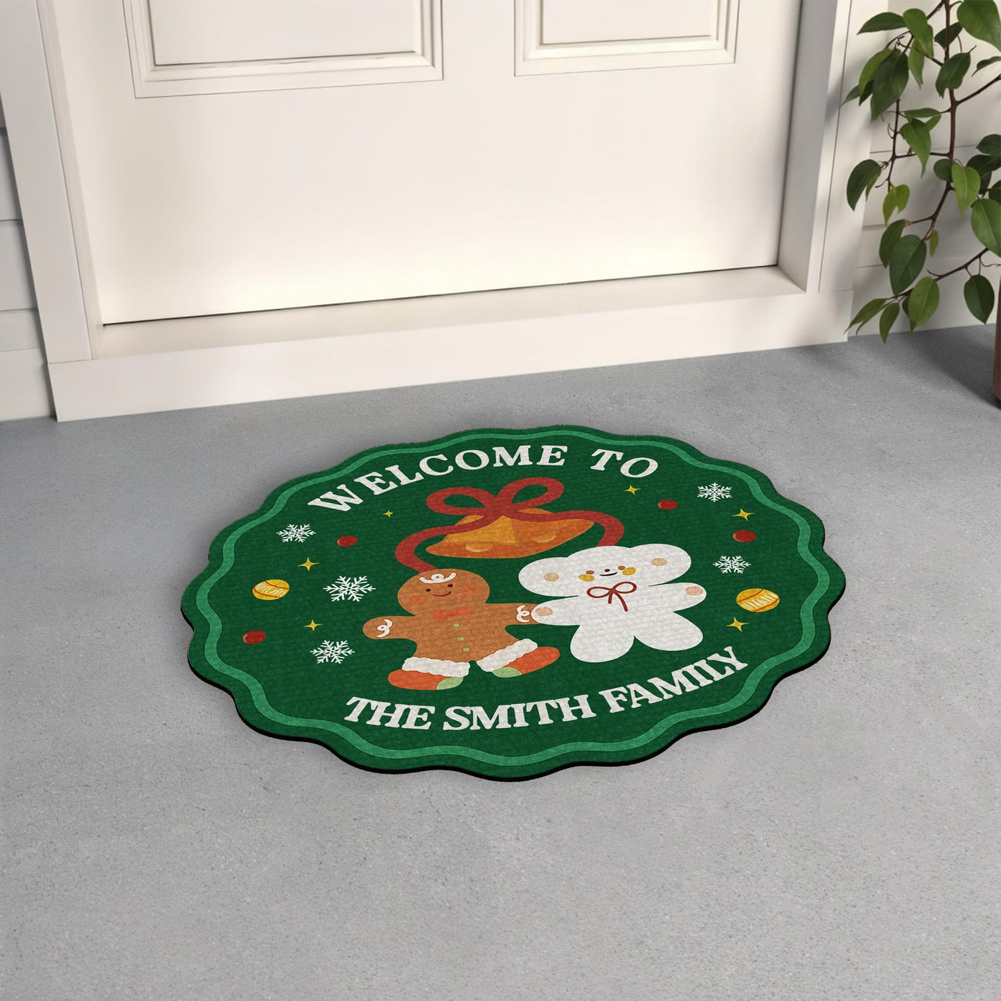 Welcome To The Family Christmas Doormat