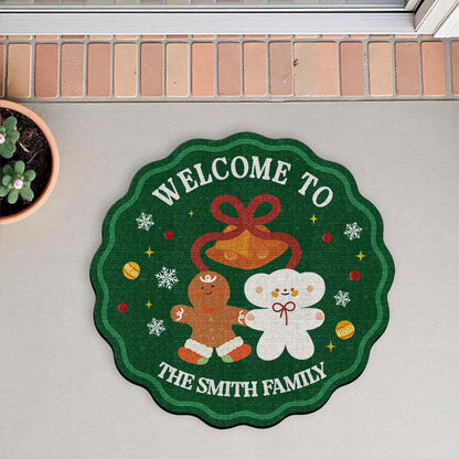 Welcome To The Family Christmas Doormat