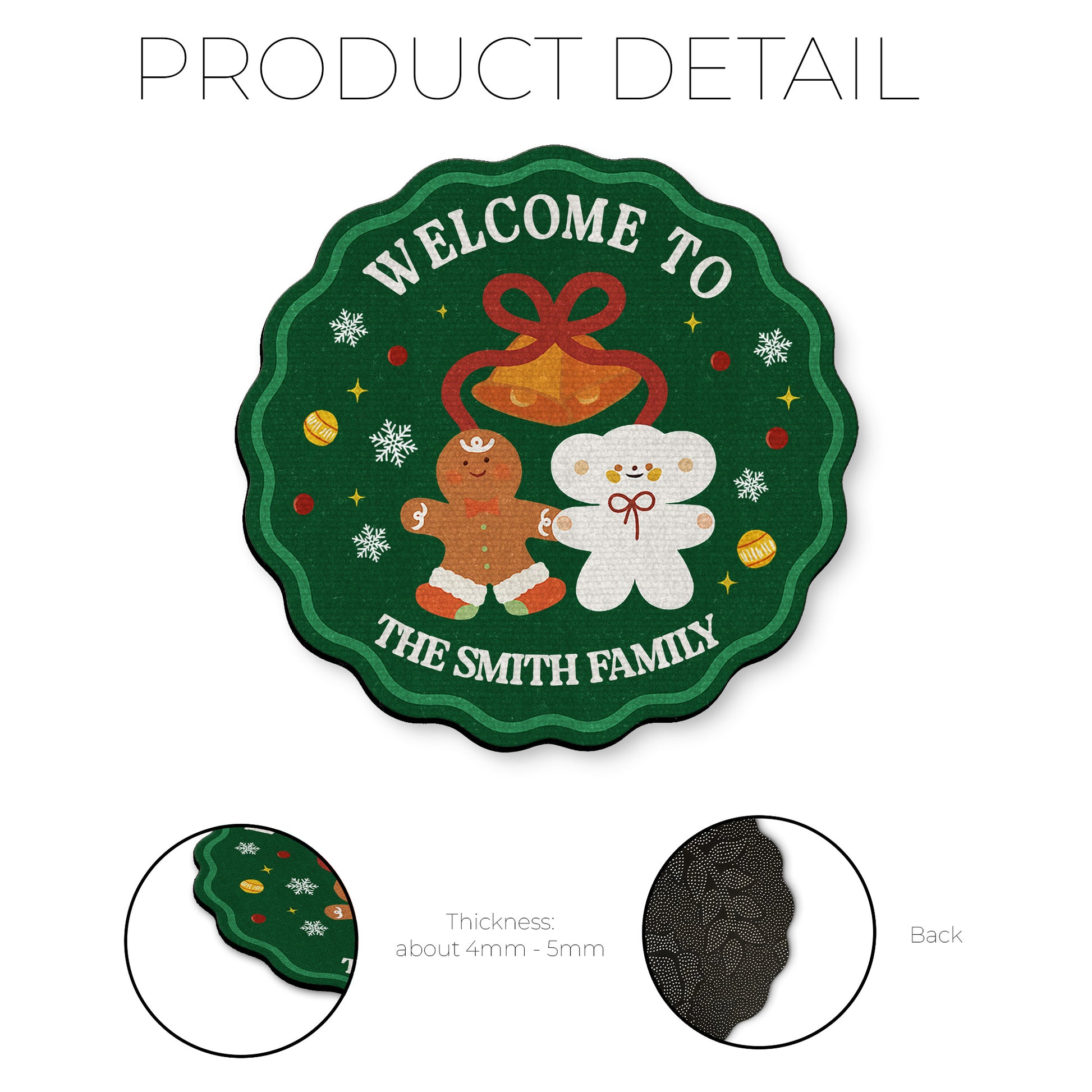 Welcome To The Family Christmas Doormat