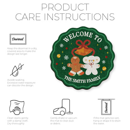 Welcome To The Family Christmas Doormat