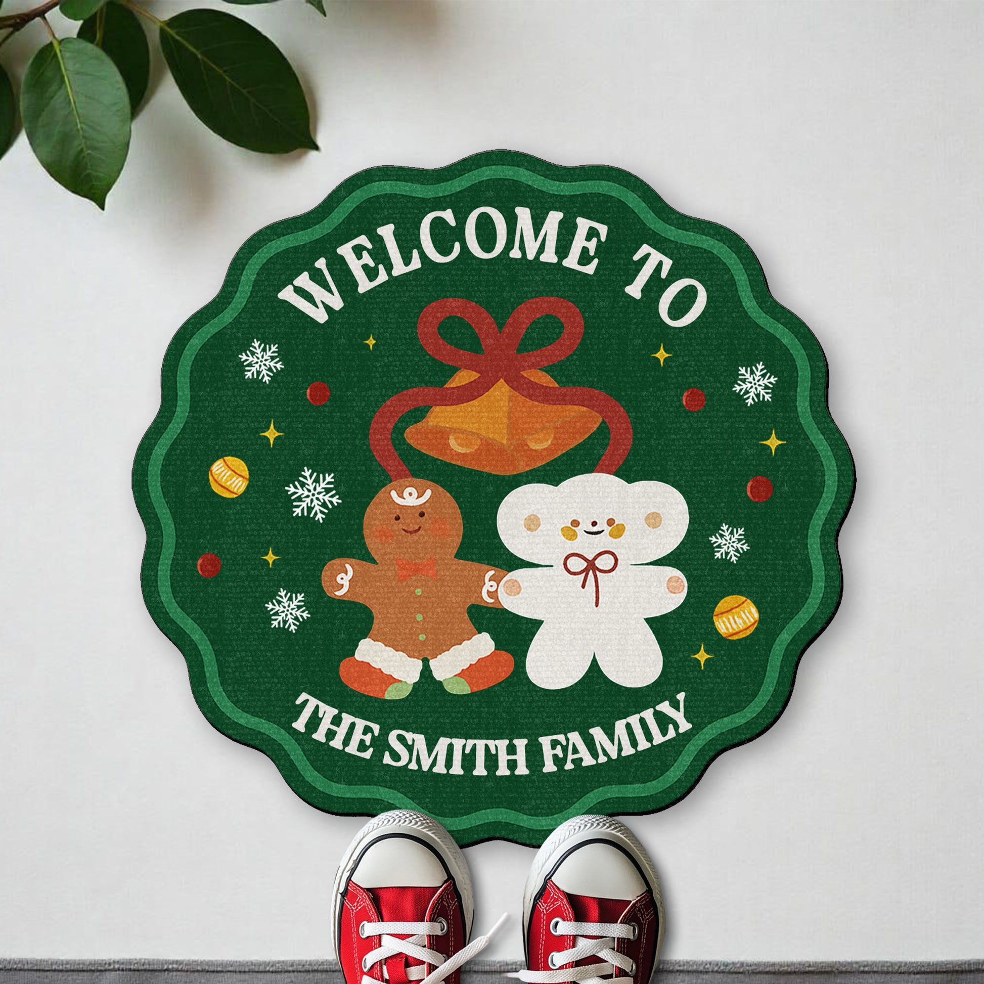 Welcome To The Family Christmas Doormat