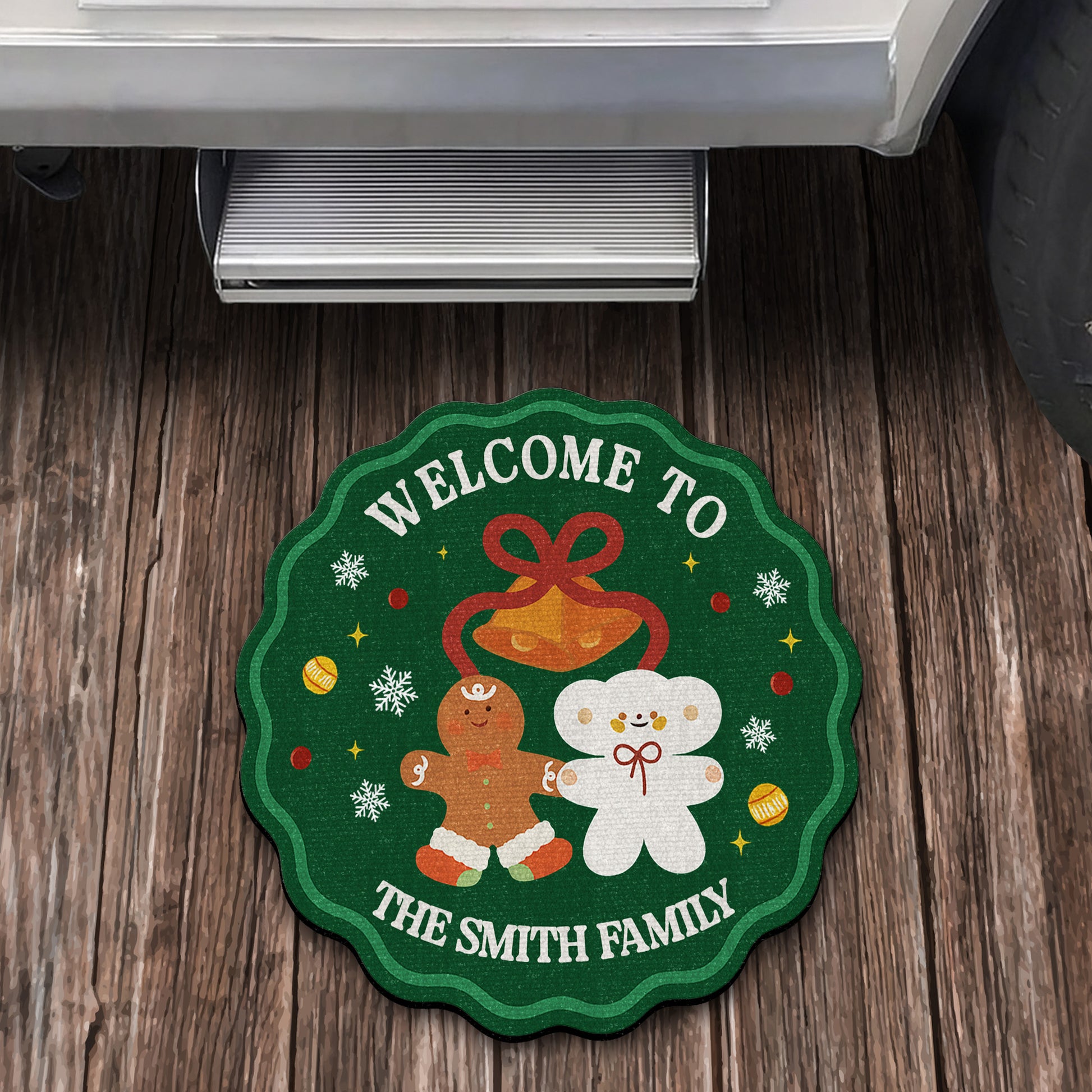 Welcome To The Family Christmas Doormat