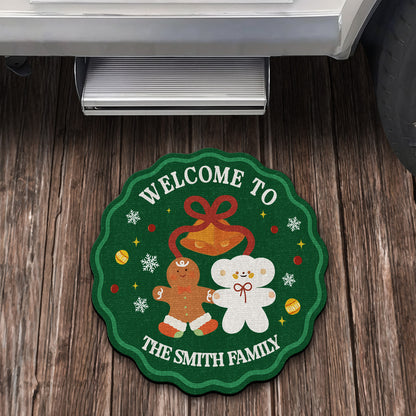Welcome To The Family Christmas Doormat