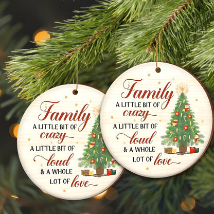Family A Little Bit Of Crazy With Christmas Tree & Gifts