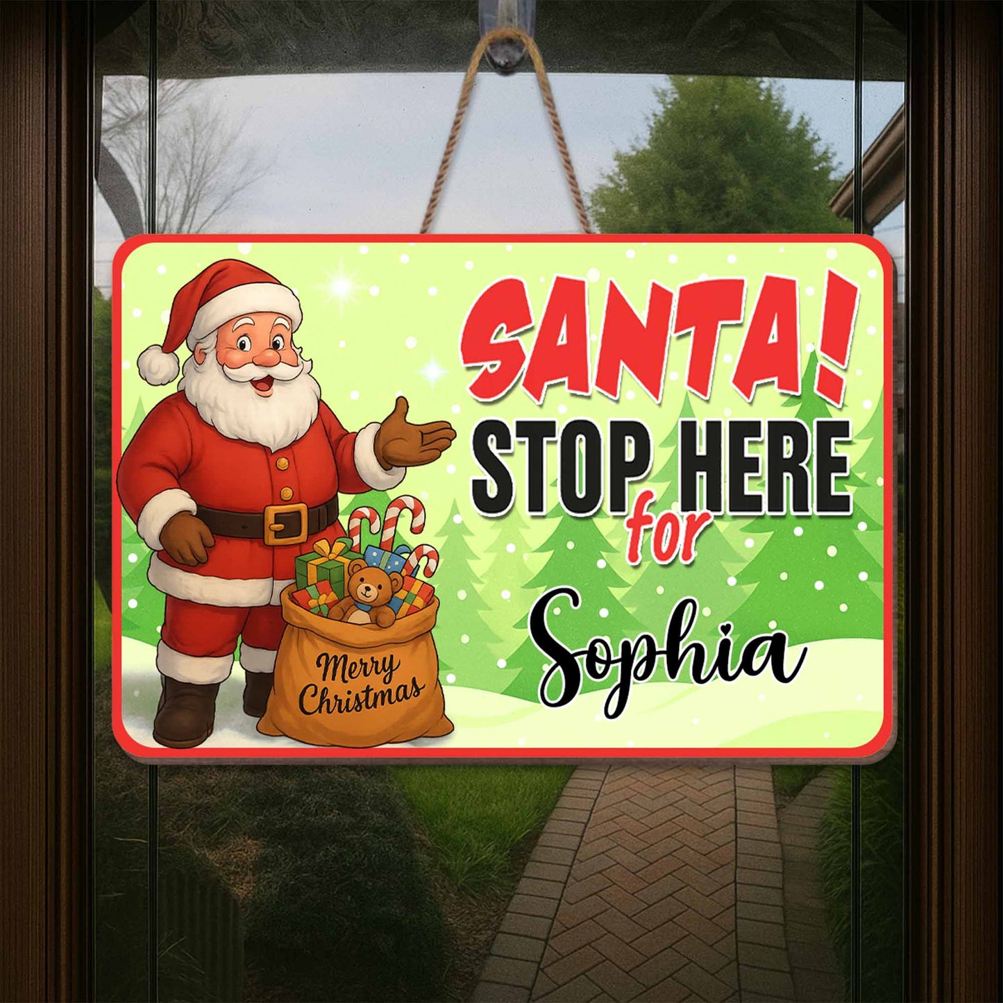 Santa Stop Here For [Customizable Name]