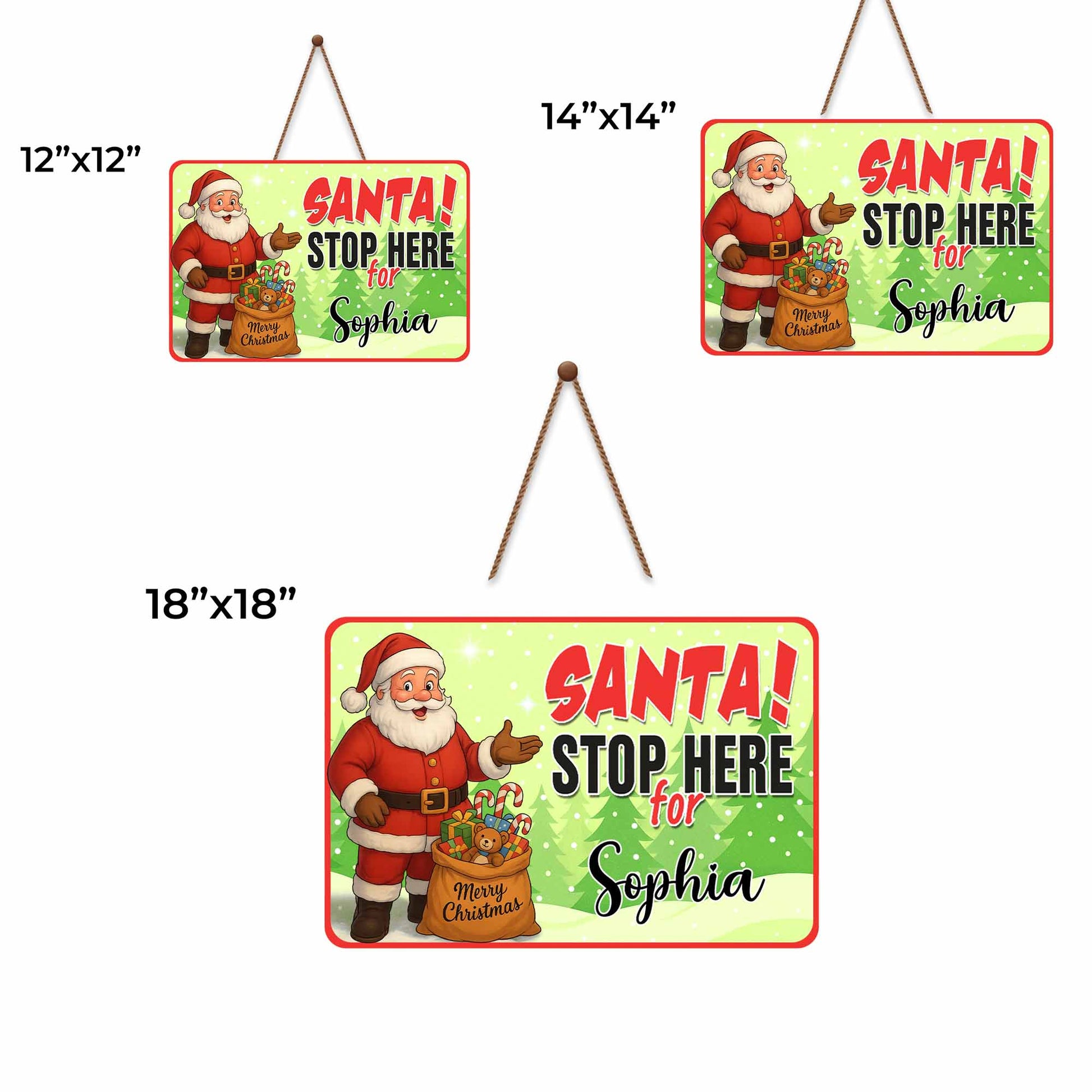 Santa Stop Here For [Customizable Name]