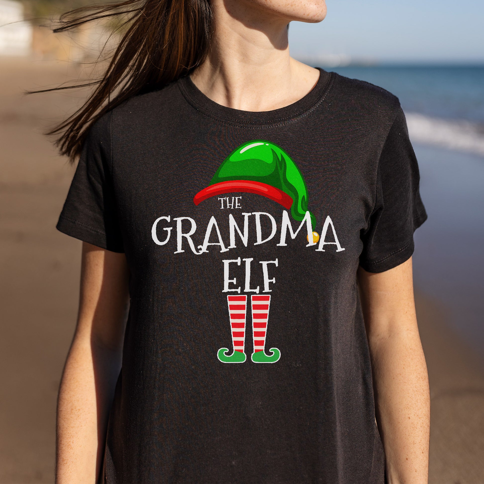 The Grandma Elf With Festive Hat And Shoes