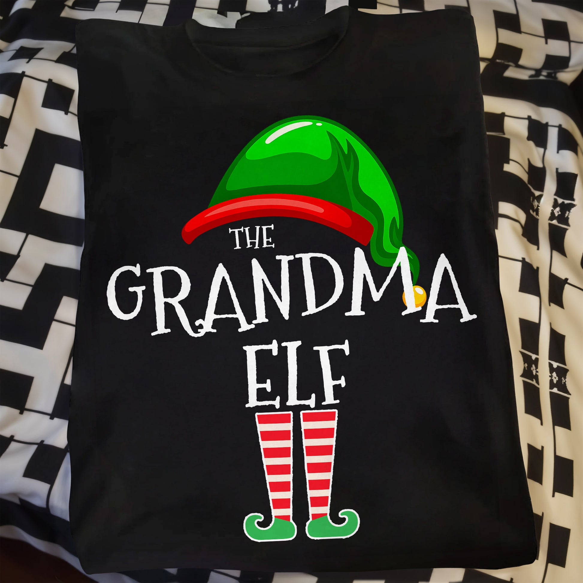The Grandma Elf With Festive Hat And Shoes