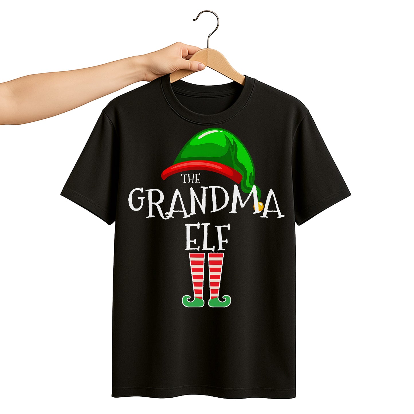 The Grandma Elf With Festive Hat And Shoes