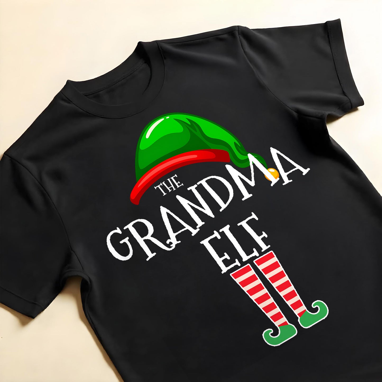 The Grandma Elf With Festive Hat And Shoes