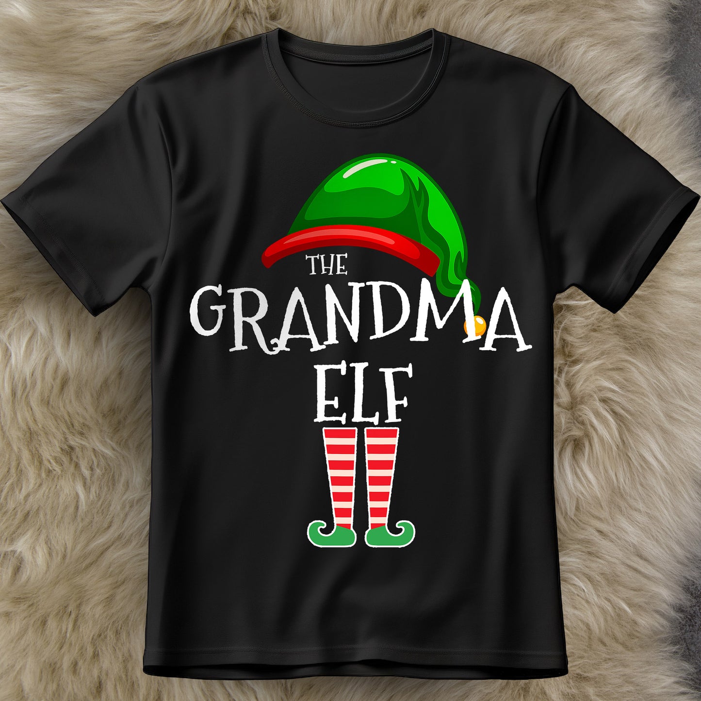 The Grandma Elf With Festive Hat And Shoes