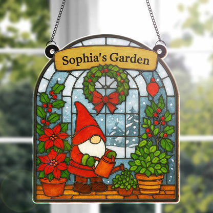 's Garden, Gnome Tending Plants And Flowers