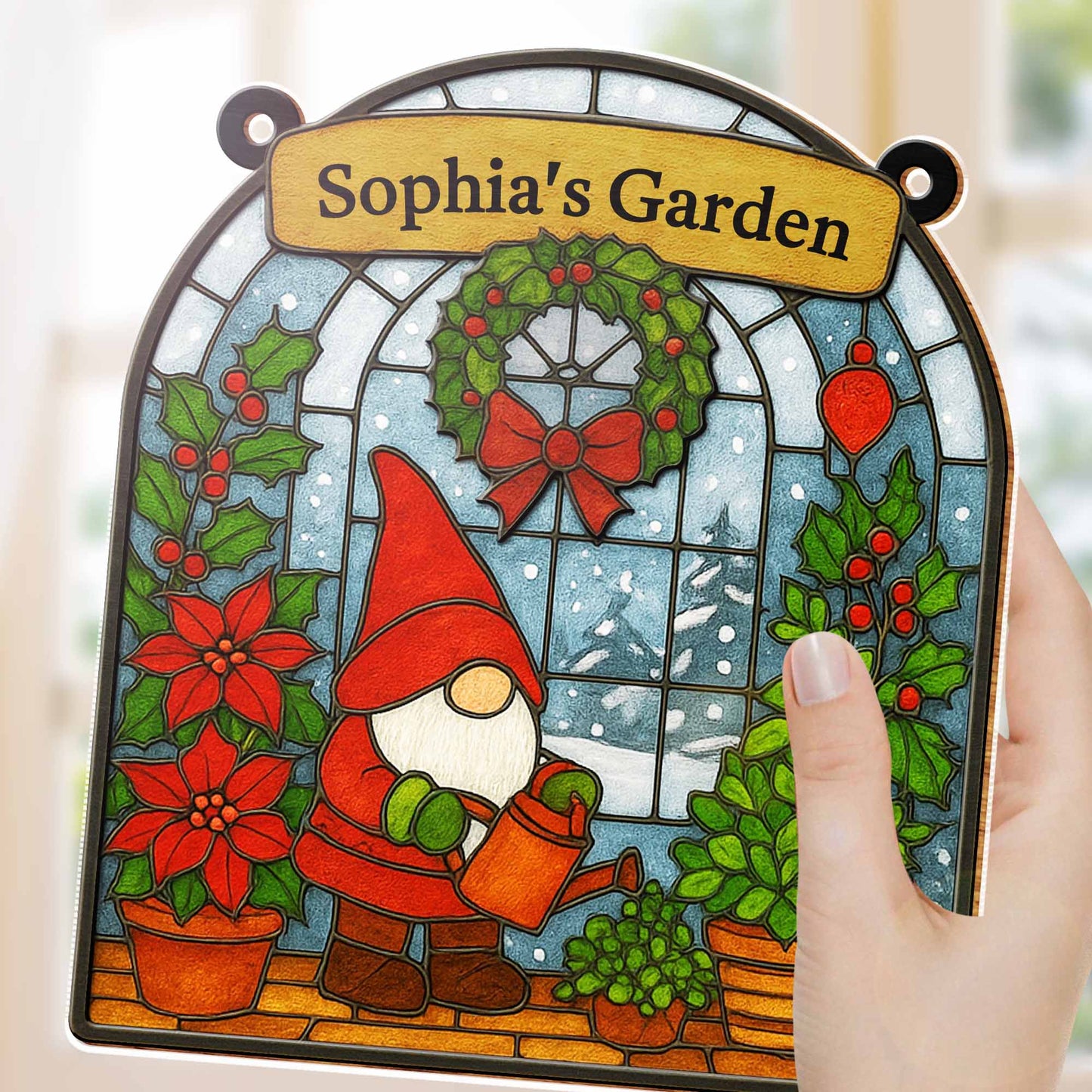 's Garden, Gnome Tending Plants And Flowers