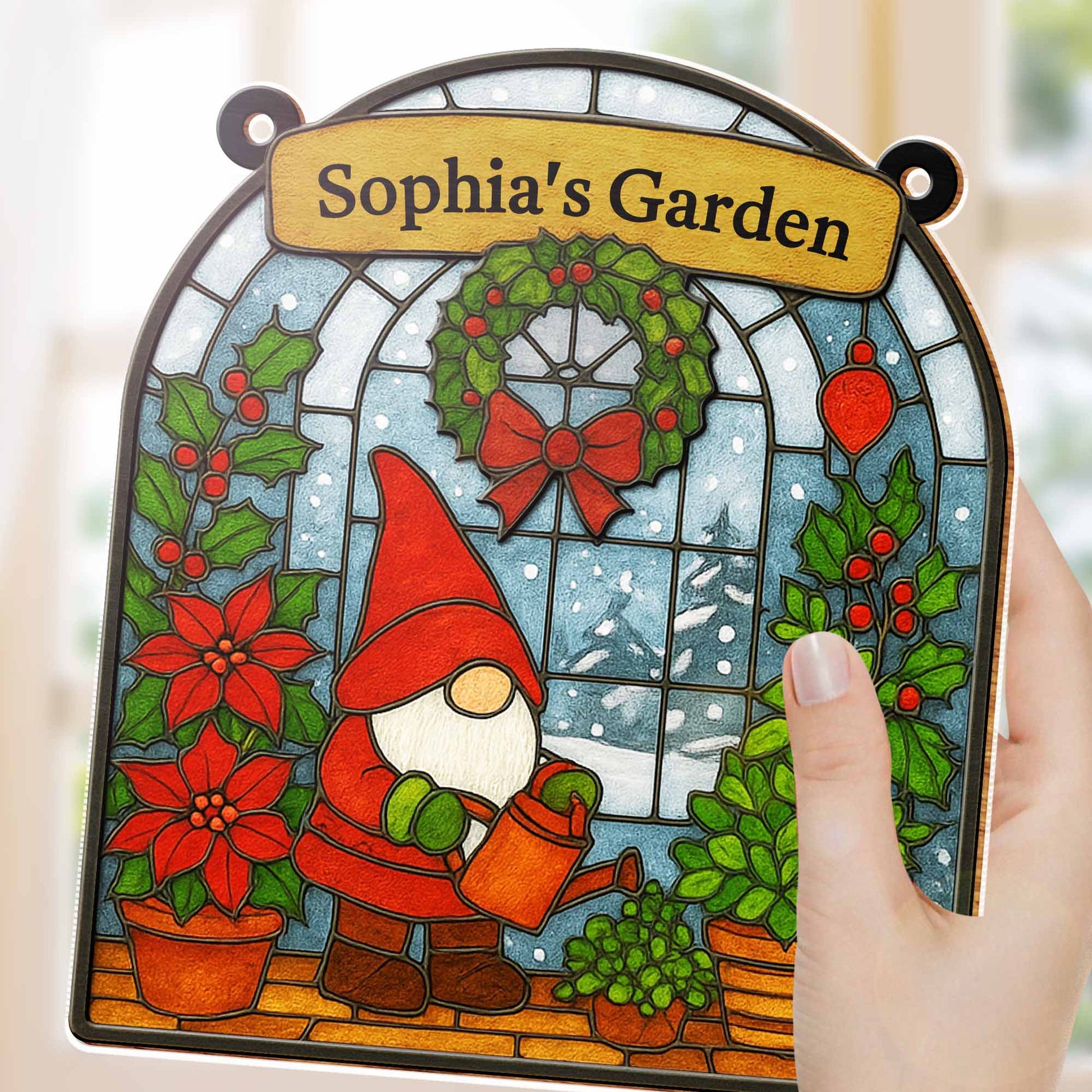 's Garden, Gnome Tending Plants And Flowers
