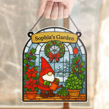 's Garden, Gnome Tending Plants And Flowers