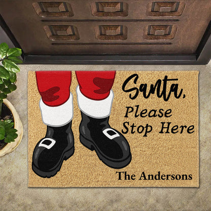 Santa Please Stop Here With Santa's Boots