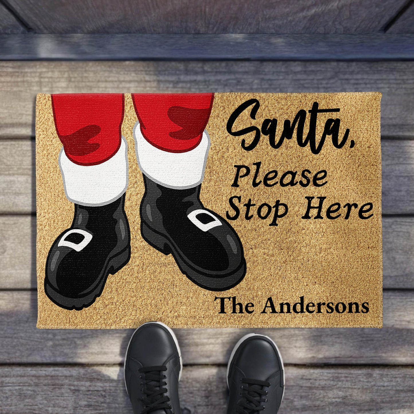 Santa Please Stop Here With Santa's Boots