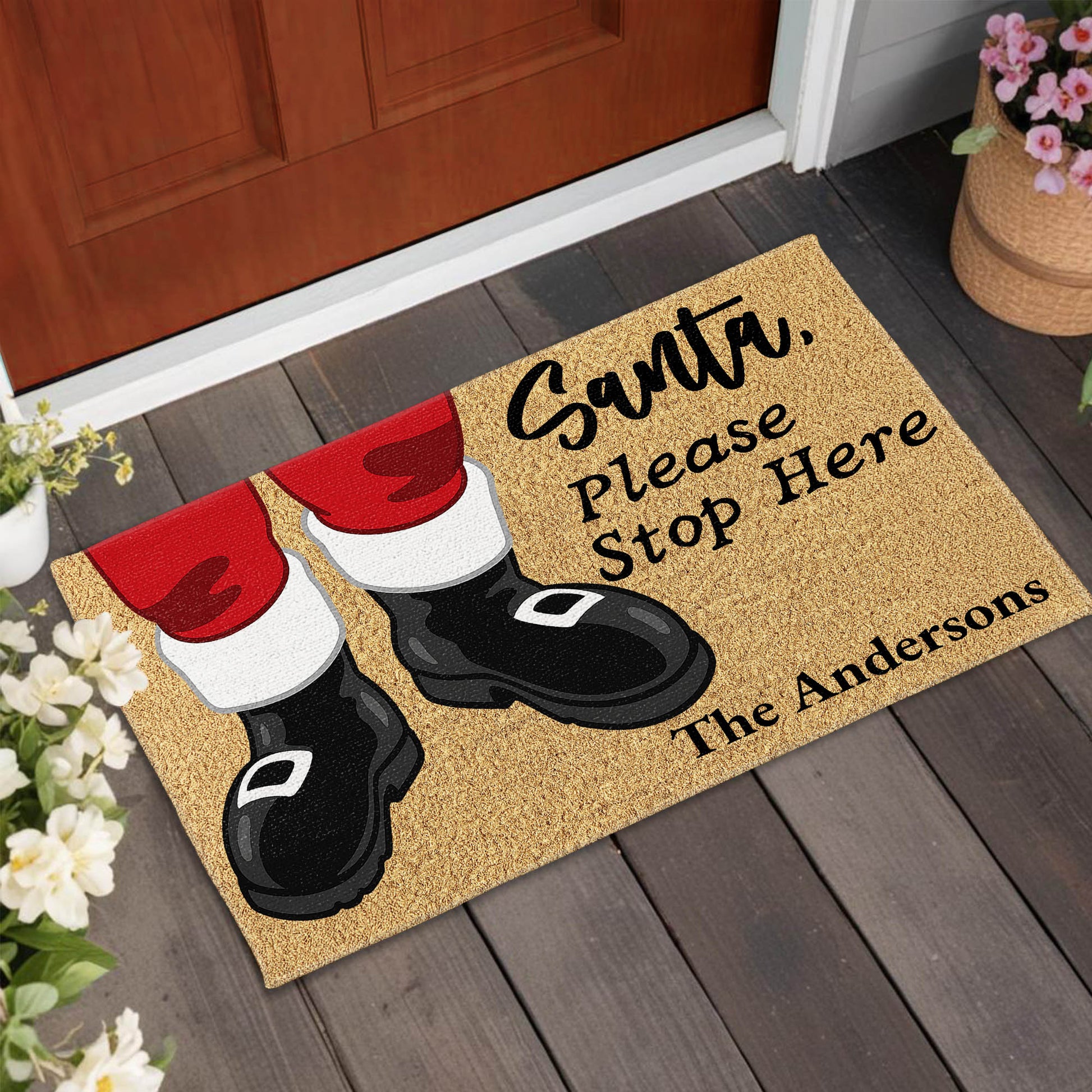 Santa Please Stop Here With Santa's Boots