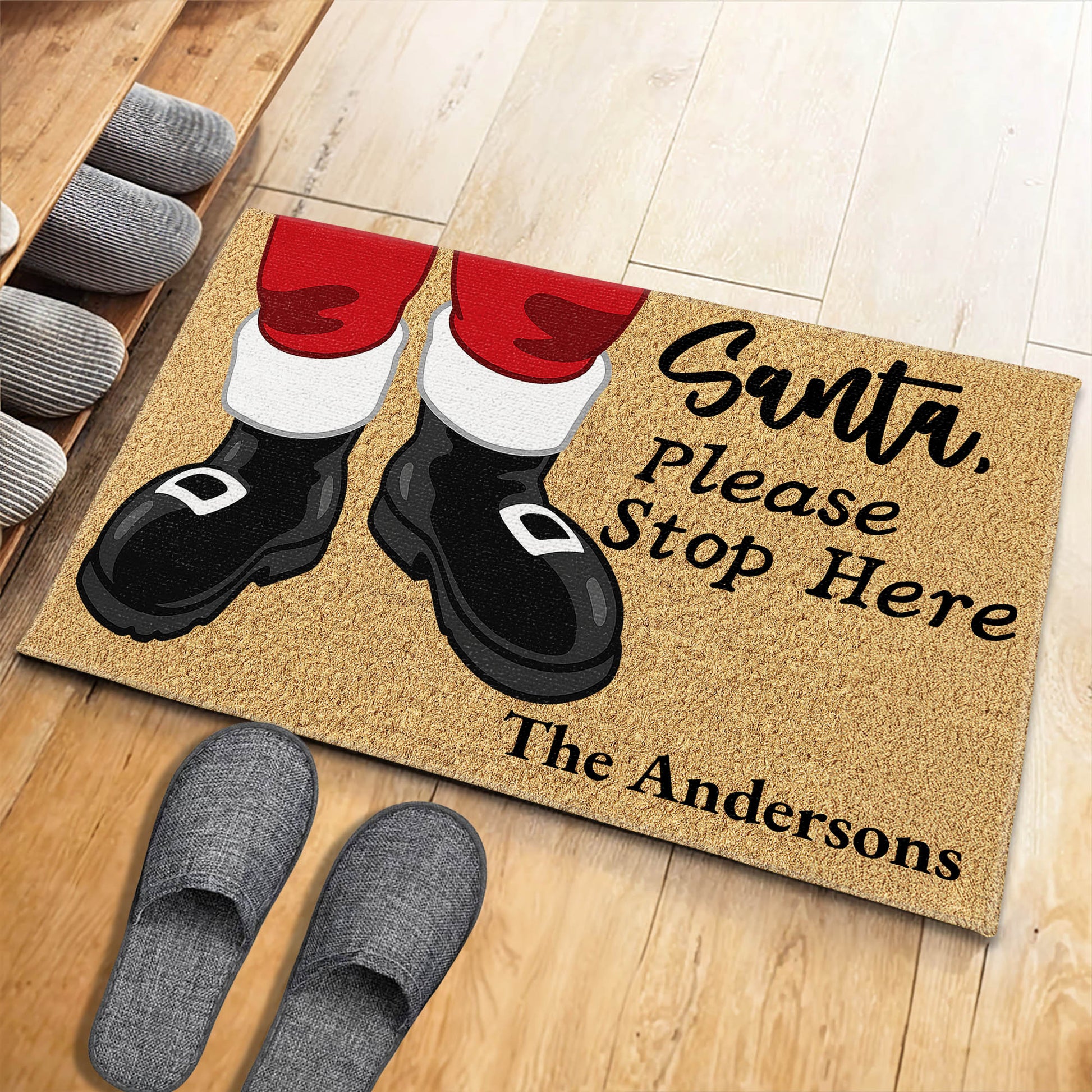 Santa Please Stop Here With Santa's Boots