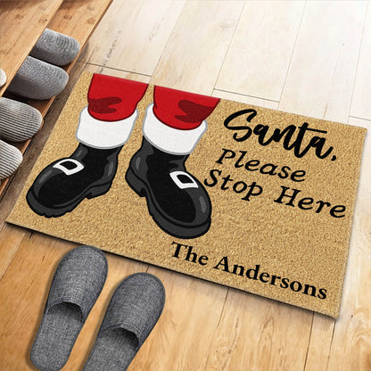 Santa Please Stop Here With Santa's Boots