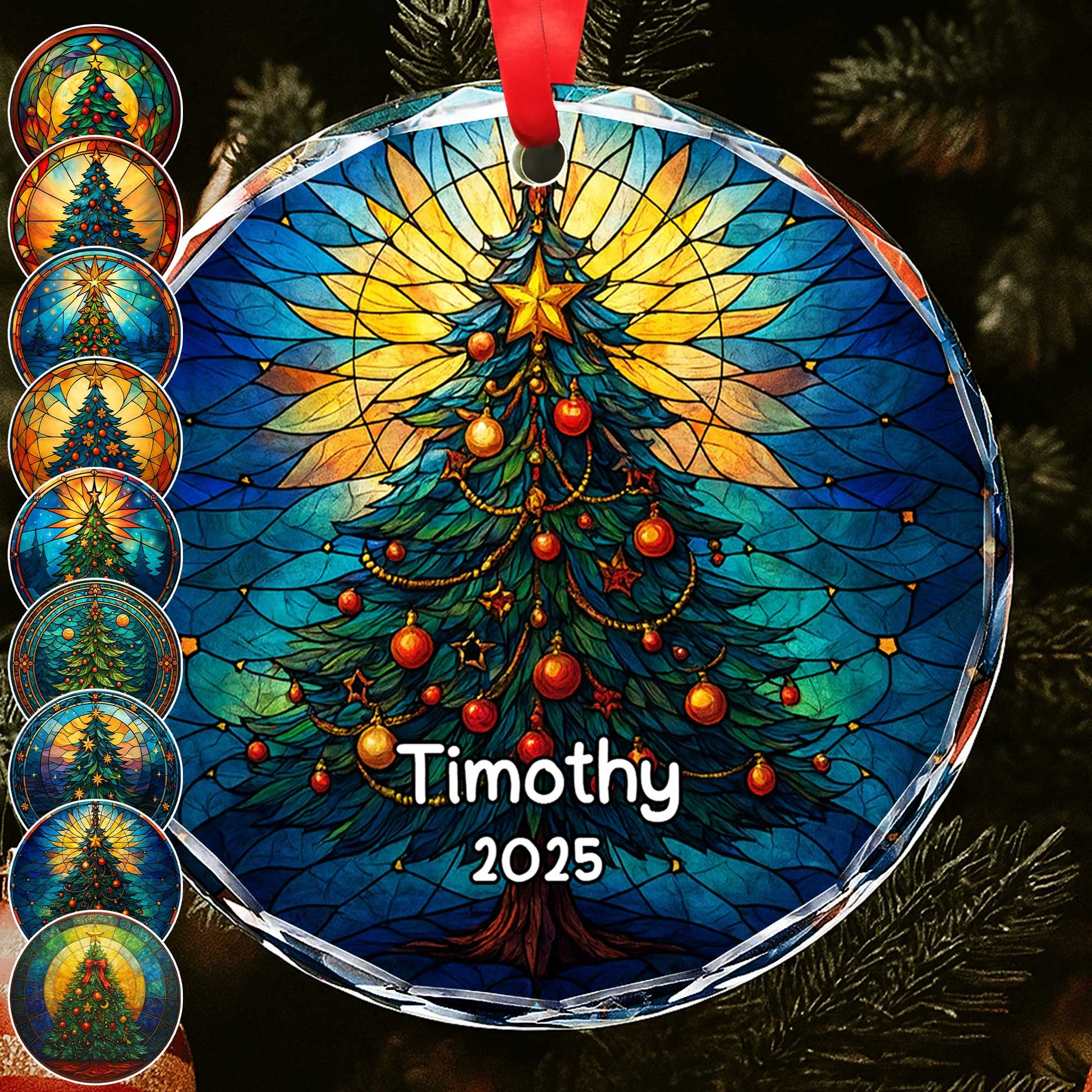 Stunning Stained Glass Style Christmas Tree