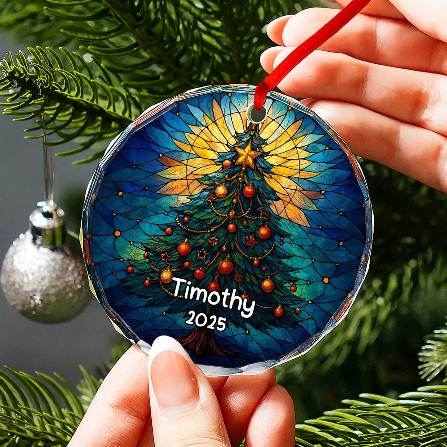 Stunning Stained Glass Style Christmas Tree