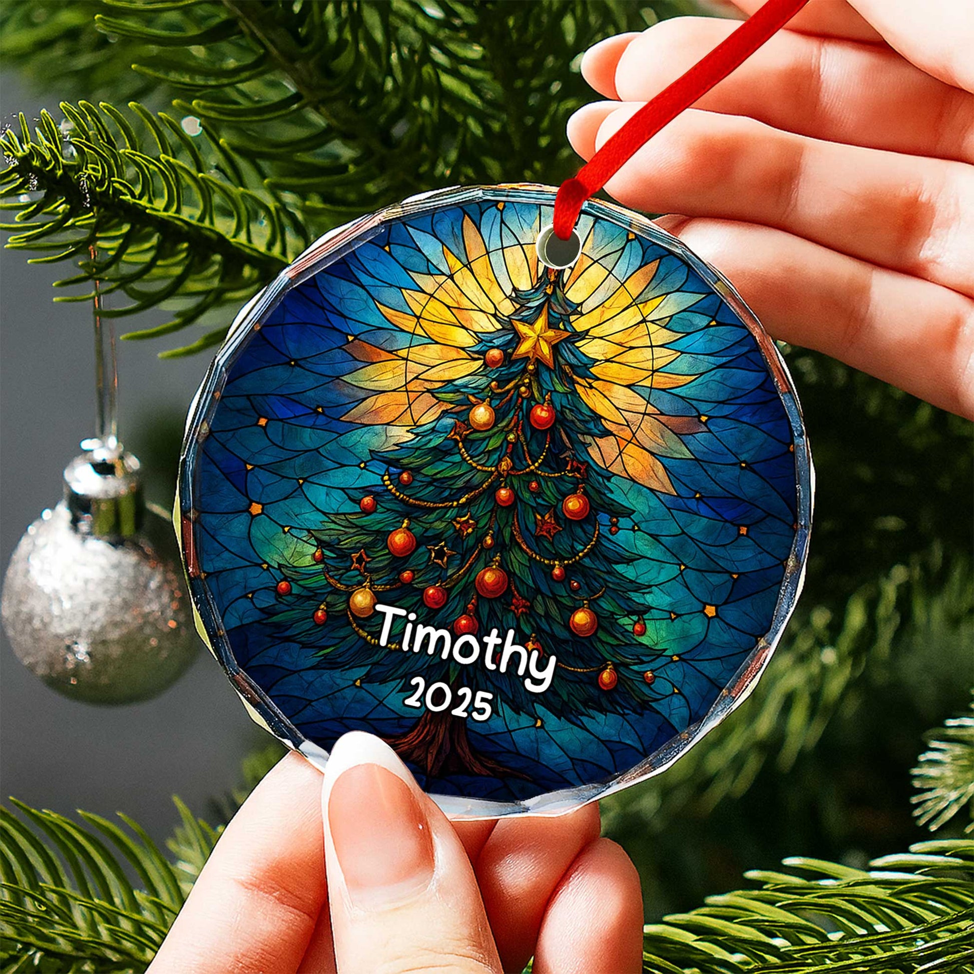 Stunning Stained Glass Style Christmas Tree